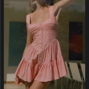 Rumored Red and White Striped romper